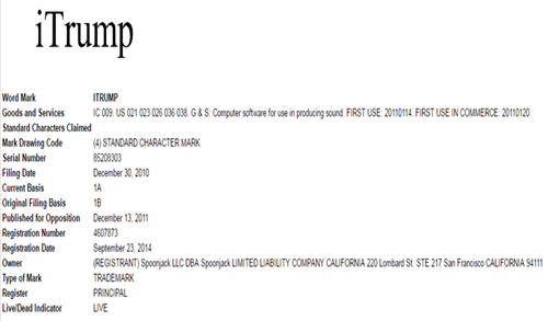 iTrump,商標撤銷